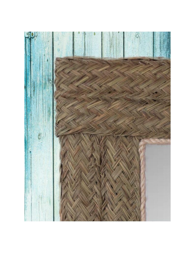Espejo rectangular esparto ecofriendly natural | Sottovento