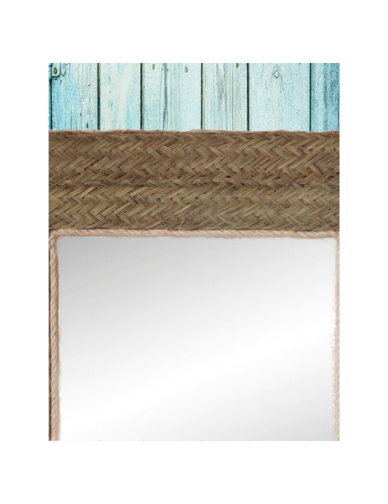 Specchio sparto naturale 68x5x68 naturale | Sottovento