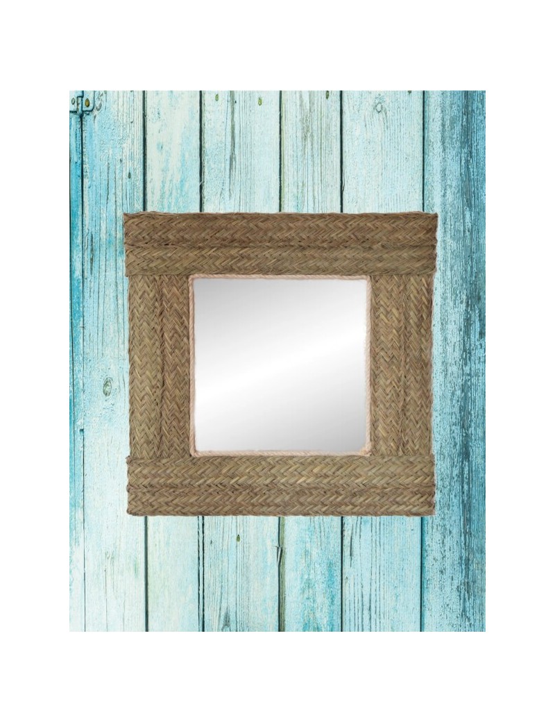Specchio sparto naturale 68x5x68 naturale | Sottovento