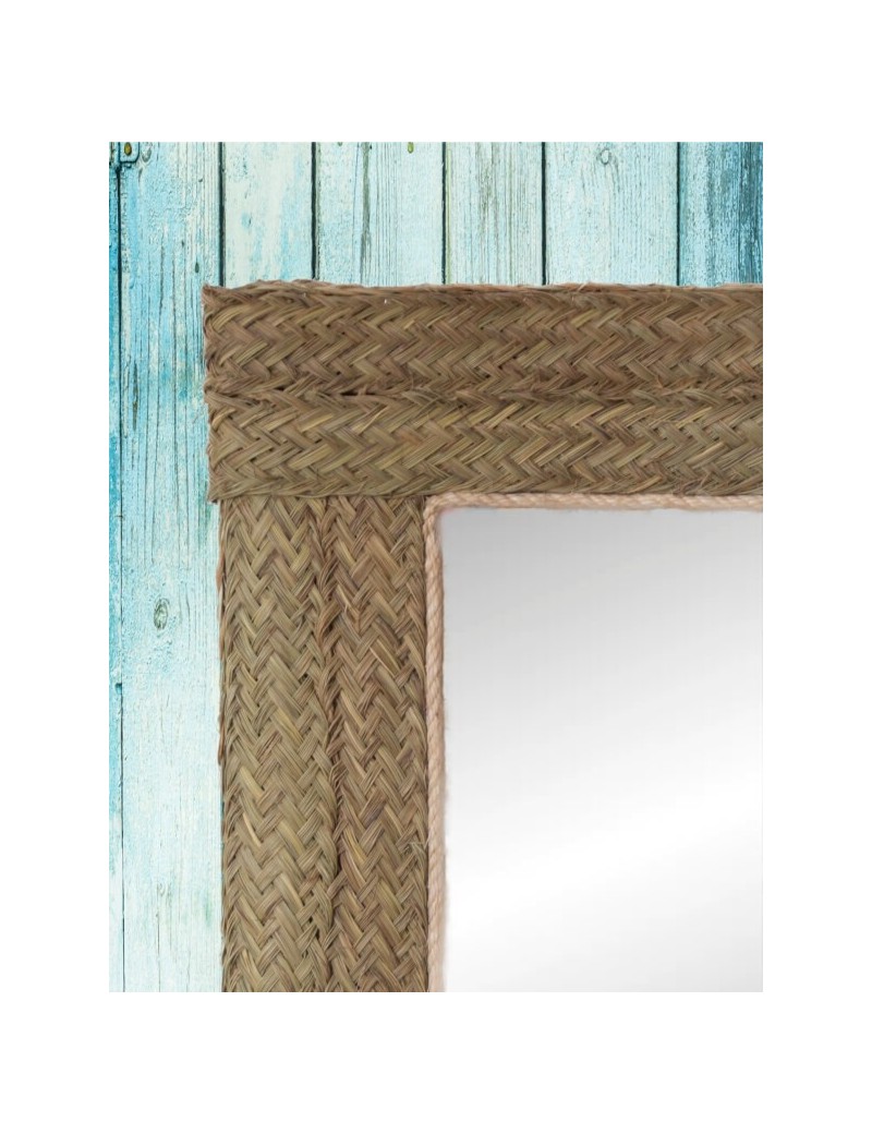 Specchio sparto naturale 68x5x68 naturale | Sottovento