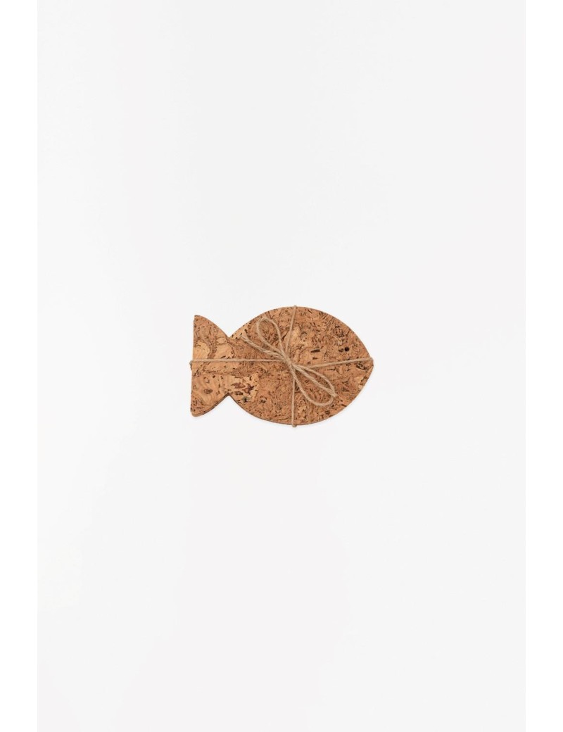 Sous-verre poisson en liège, L:15cm naturel | Sottovento