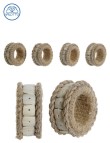 NAPKIN HOLDER SET 4 JUTE RESIN