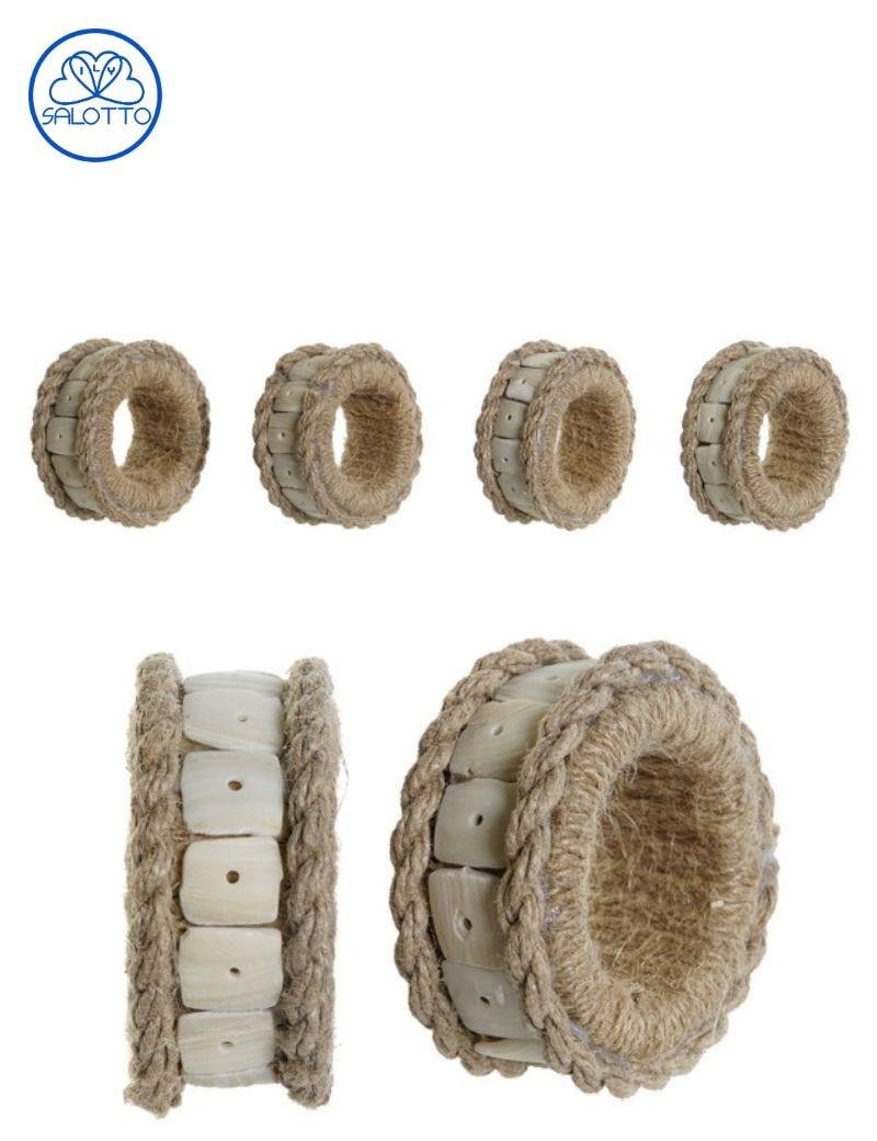 Porte-serviettes set 4 jute résine naturelle | Sottovento