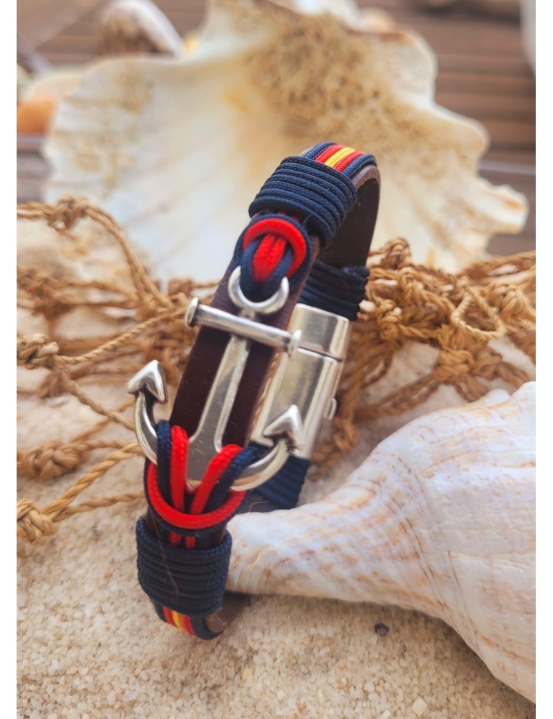 Nautical anchor navy blue bracelet | Sottovento
