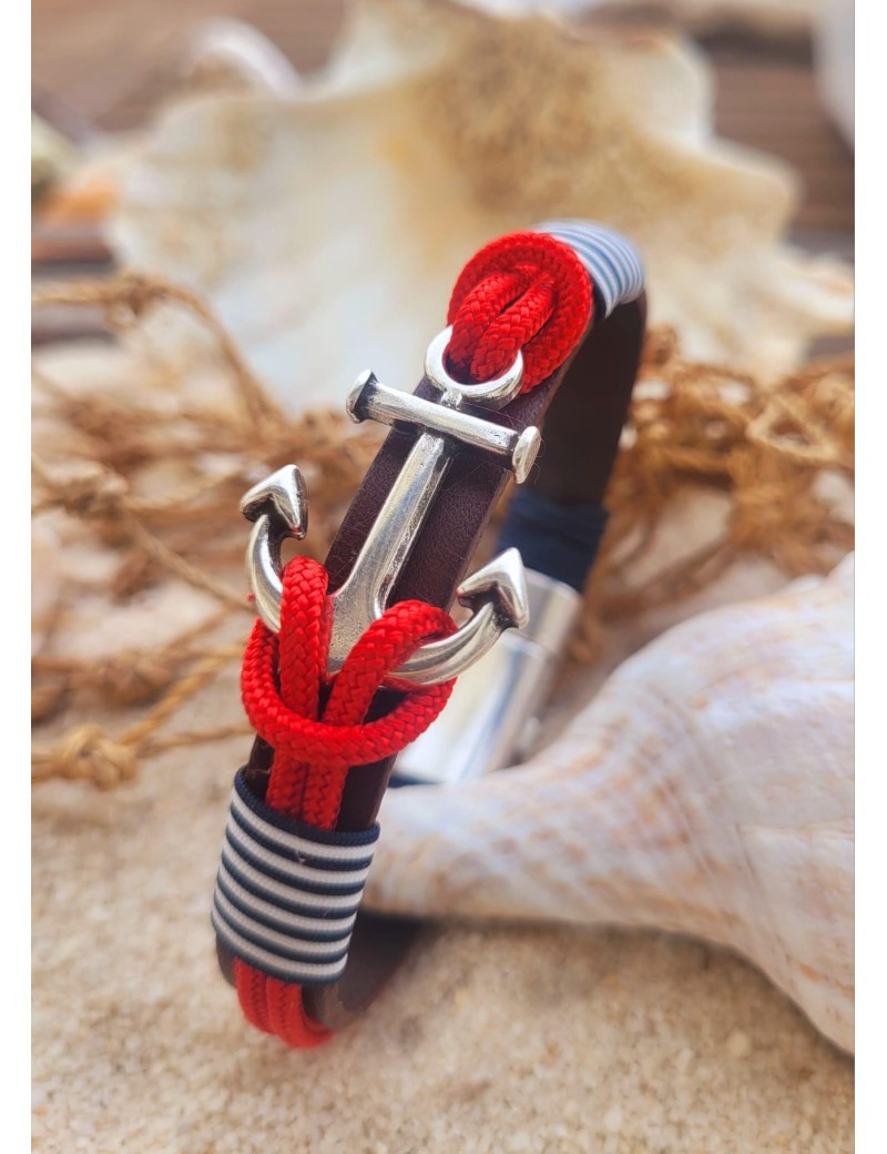 Bracciale nautico ancora rosso | Sottovento