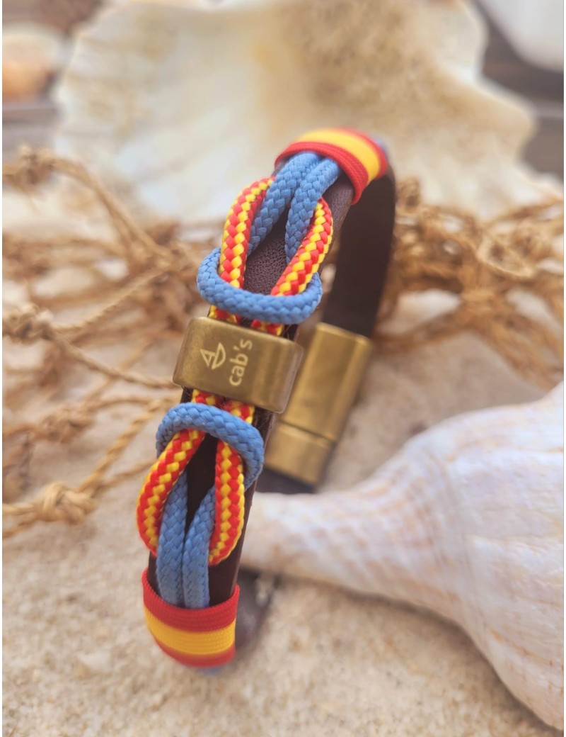 Bracelet nautique nœuds Espagne bleu jeans | Sottovento