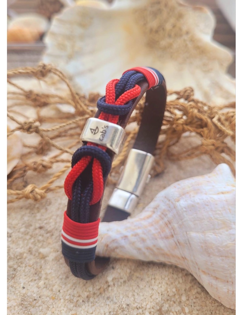 Bracciale nautico nodi rosso | Sottovento