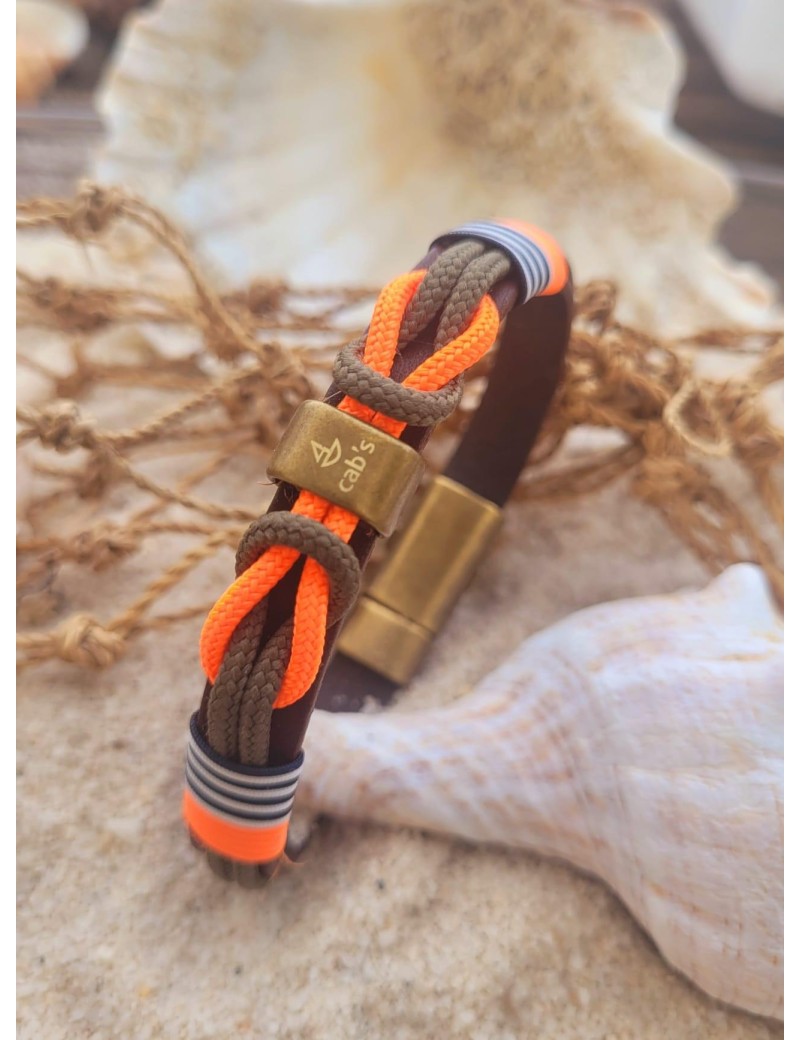 Bracelet nautique nœuds orange | Sottovento