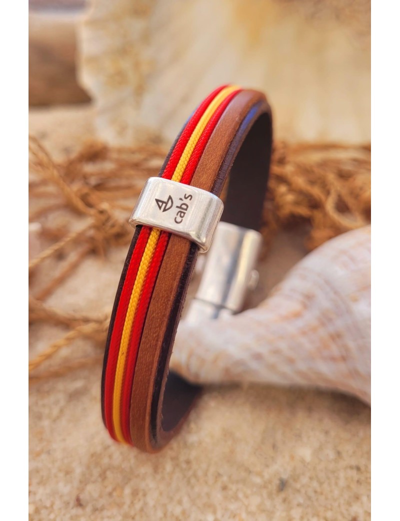 Nautical leather bracelet Spain leather | Sottovento