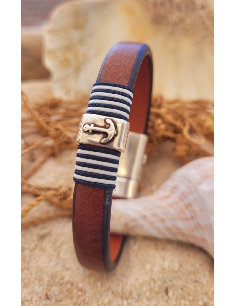 Bracelet nautique ancre bleu marine | Sottovento