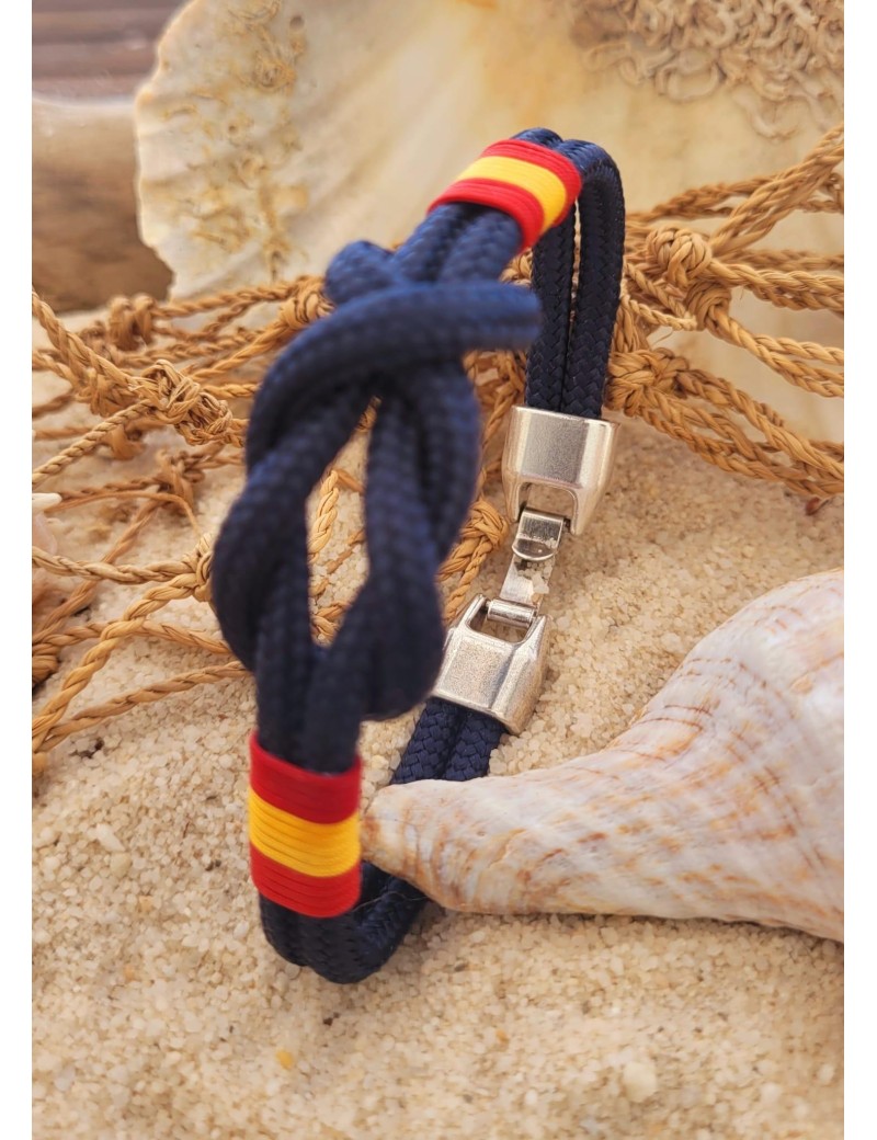 Bracciale nautico nodo Spagna blu navy | Sottovento