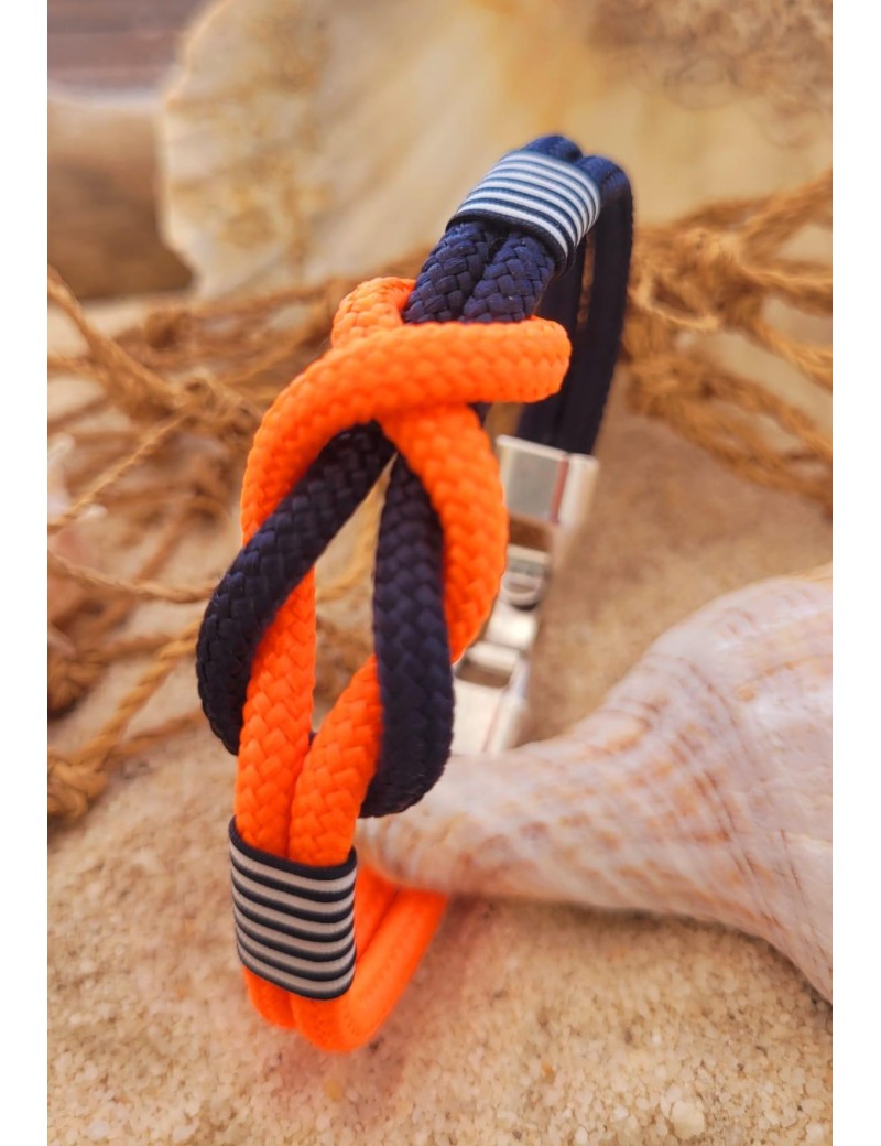 Bracciale nautico nodo arancione | Sottovento