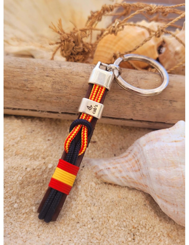 Porte-clés nautique nœud espagne bleu marine | Sottovento