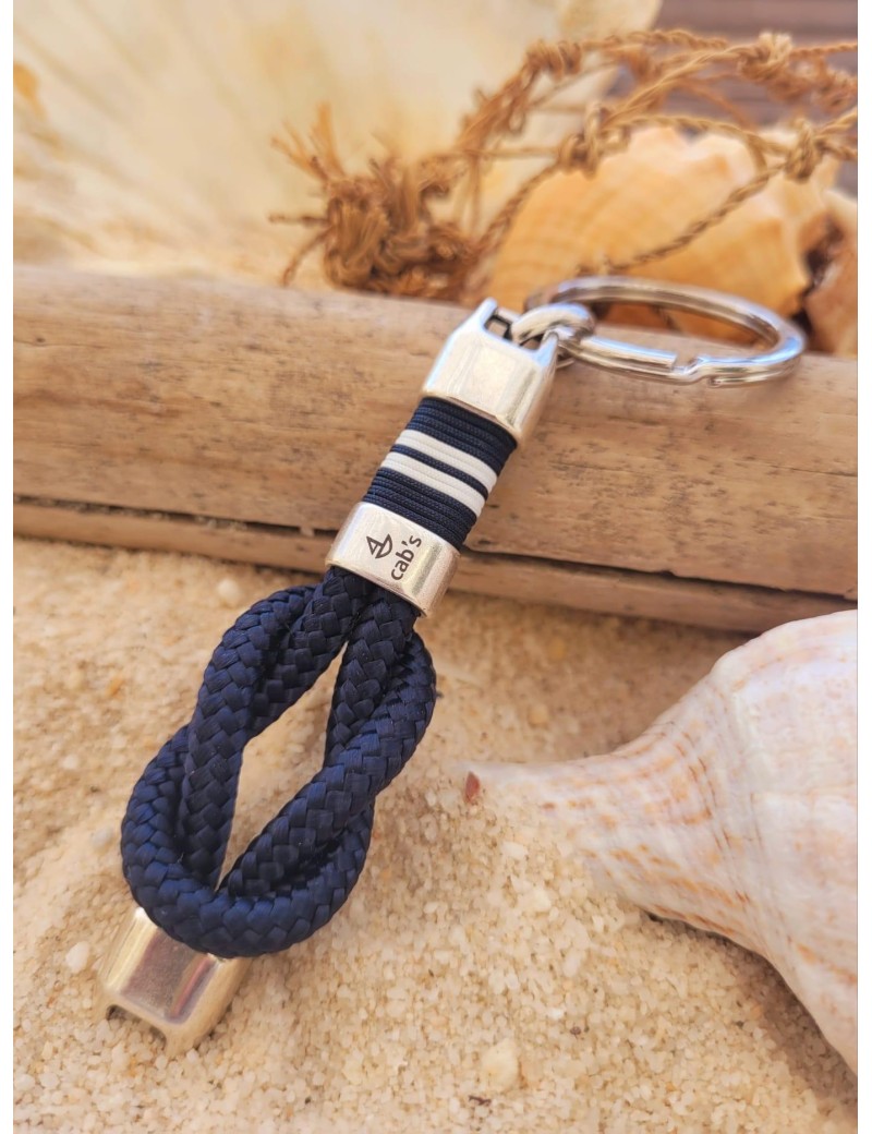 Porte-clés nautique nœud bleu marine | Sottovento