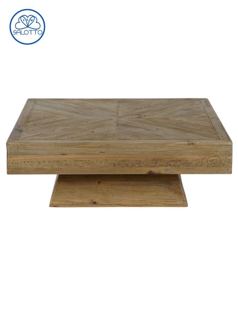 Table centrale en bois de pin recyclé naturel | Sottovento