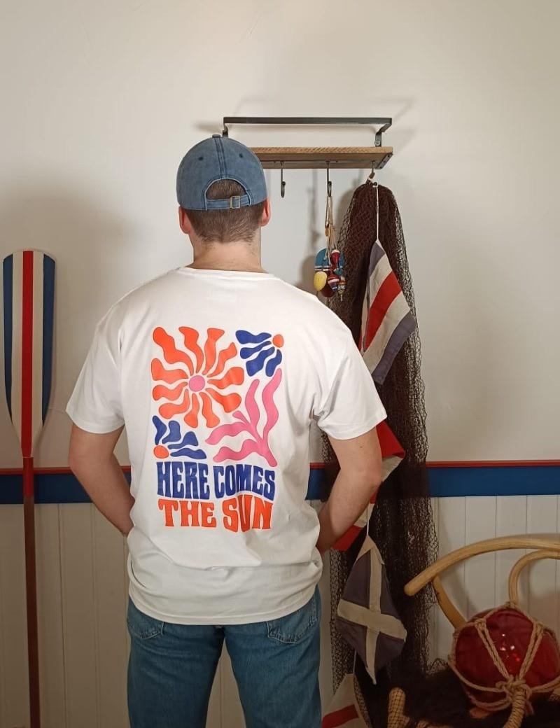 T-shirt here comes the sun white | Sottovento
