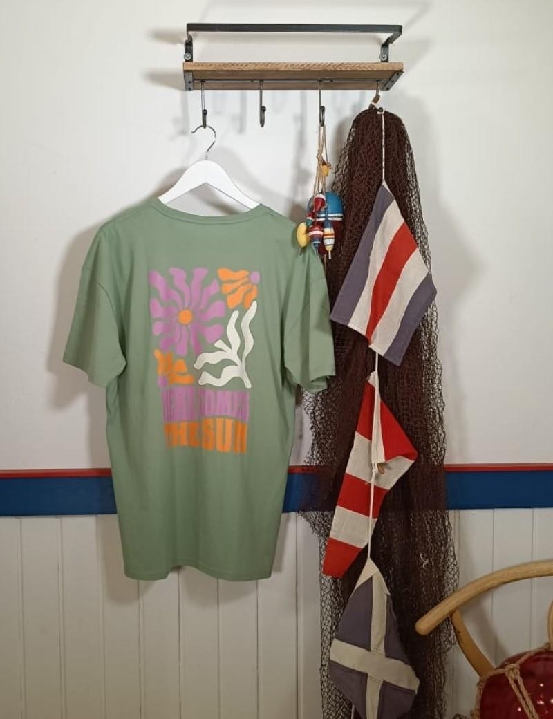 Camiseta here comes the sun verde cáqui | Sottovento