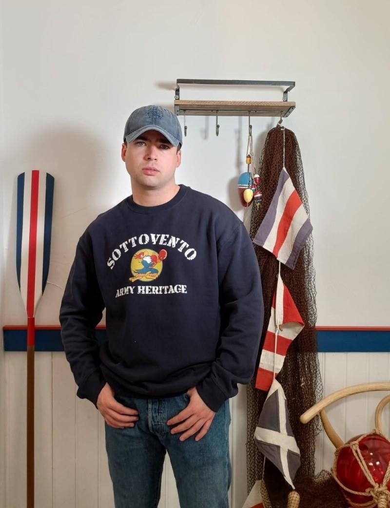 Navy blue eagle army heritage sweatshirt | Sottovento