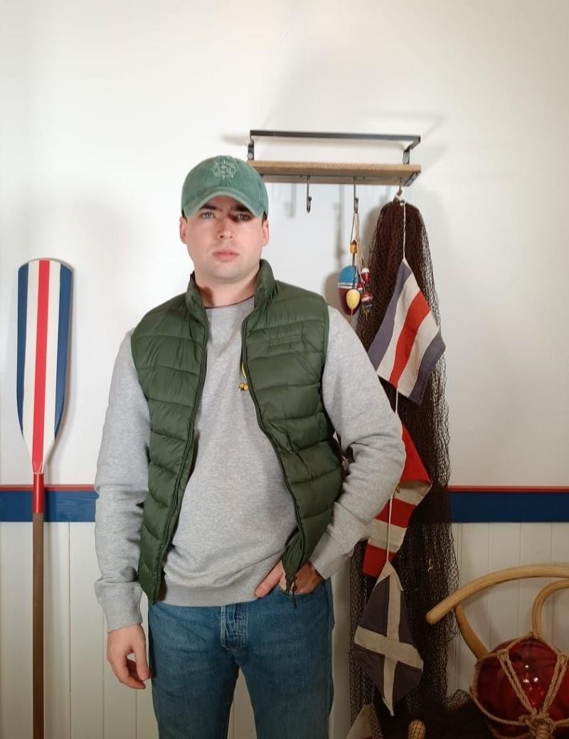 Grüne khaki gefütterte faltbare Weste | Sottovento