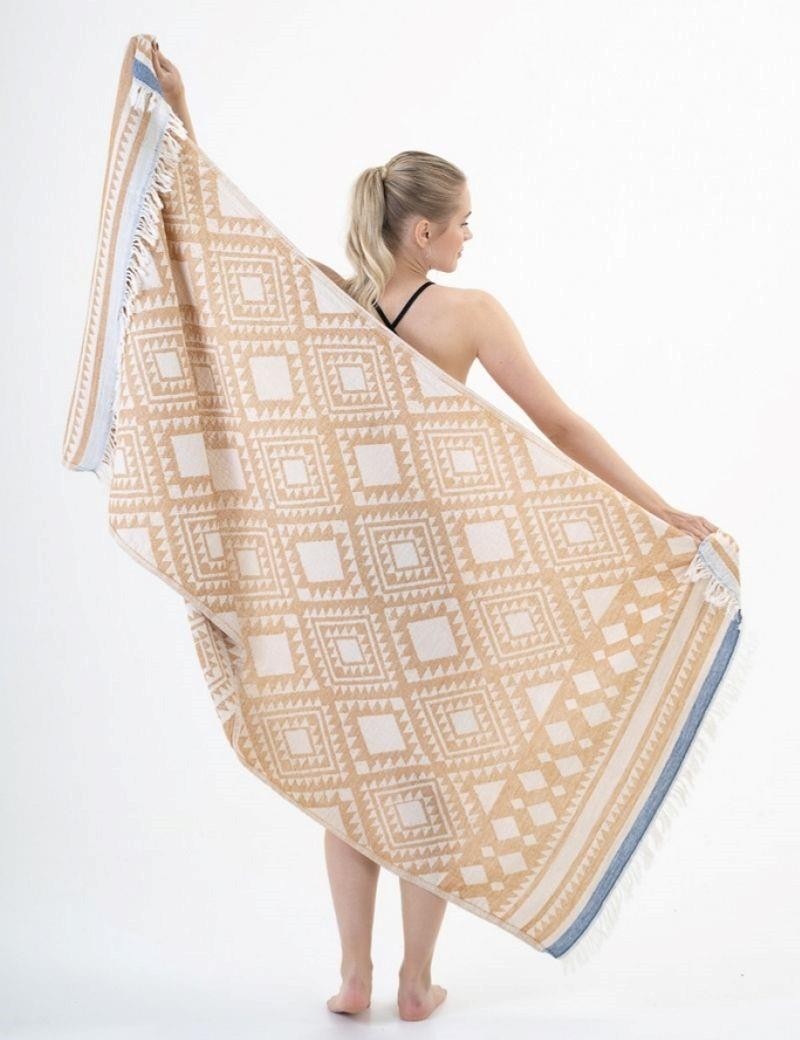 Fouta étnica 100% algodón turco. 310 gr. camello | Sottovento