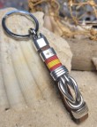 BRACELET NAUTIQUE CUIR NOEUD MÉTAL