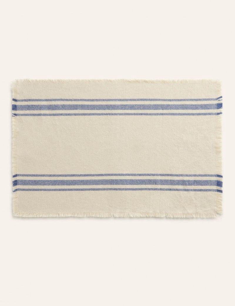 Mantel individual de raya tejida azul | Sottovento