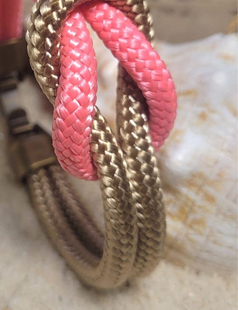 Bracciale nautico nodo rosa | Sottovento