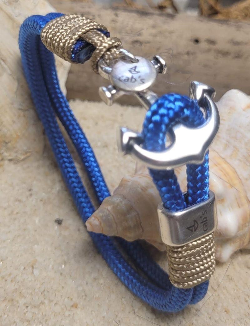 Bracelet ancre câble bleu royal | Sottovento