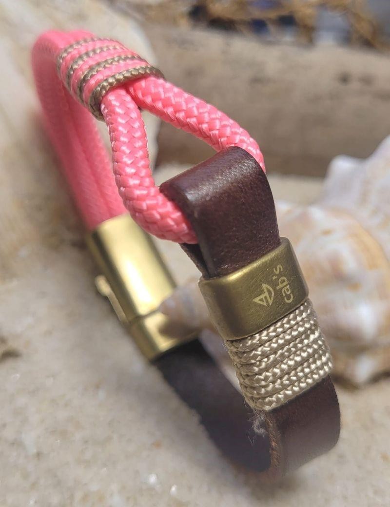 Bracelet nœud de câble rose | Sottovento