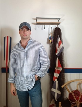 Linen striped shirt