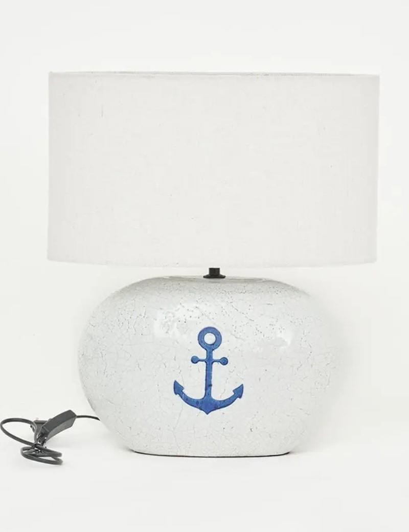 Terracotta anchor white lamp | Sottovento