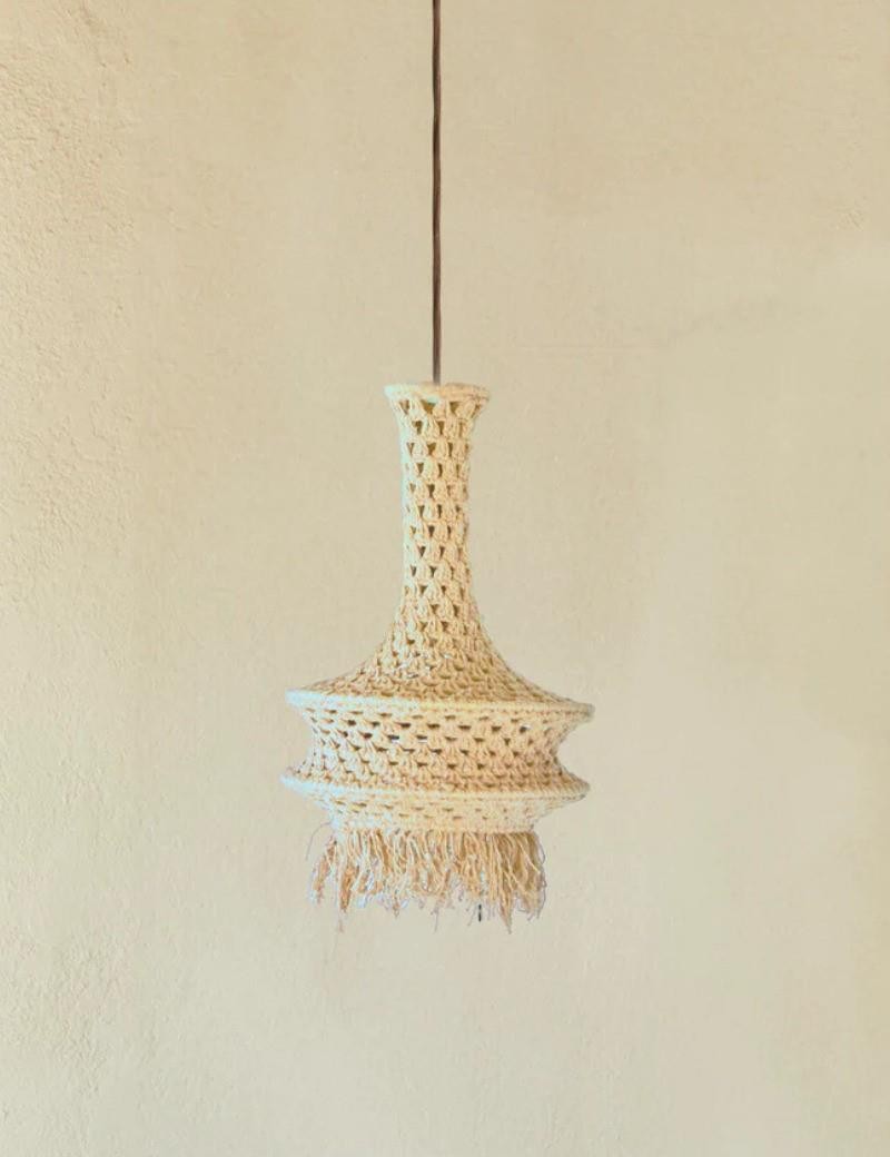 Plafonnier crochet 30 x 50 cm écru | Sottovento