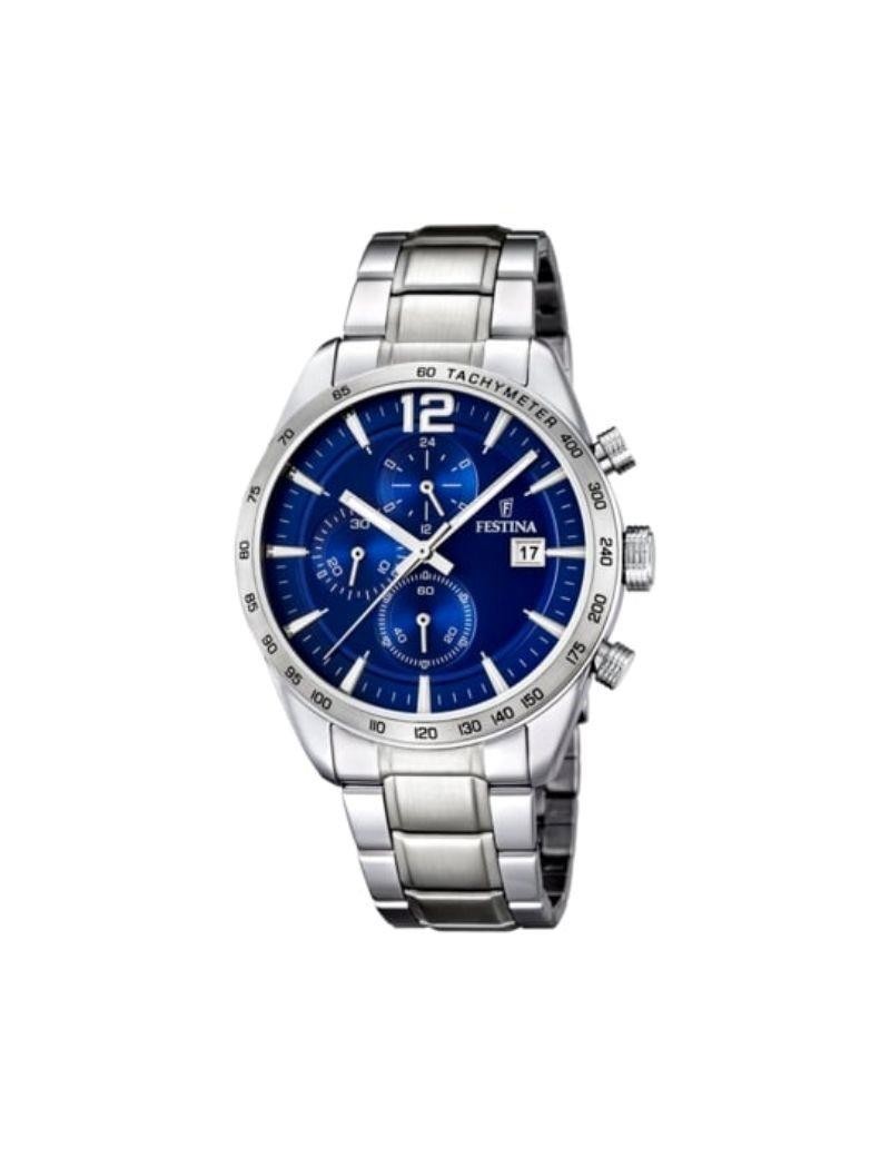 Festina zeitloser Chronograph mit blau-silbernem Zifferblatt | Sottovento