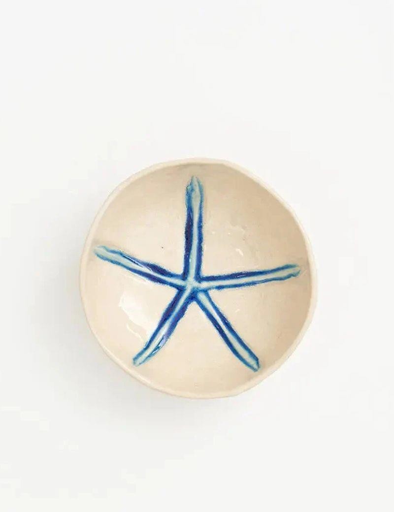 Plato de cerámica estrella de mar azul klein | Sottovento