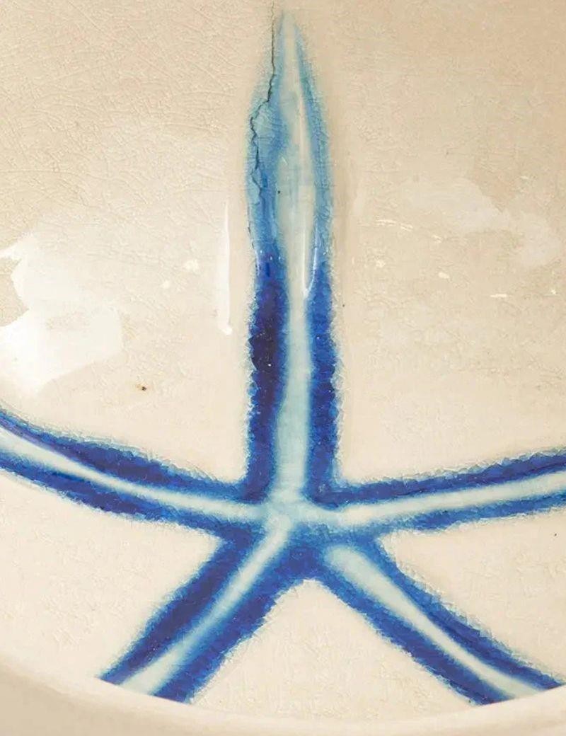 Plato de cerámica estrella de mar azul klein | Sottovento