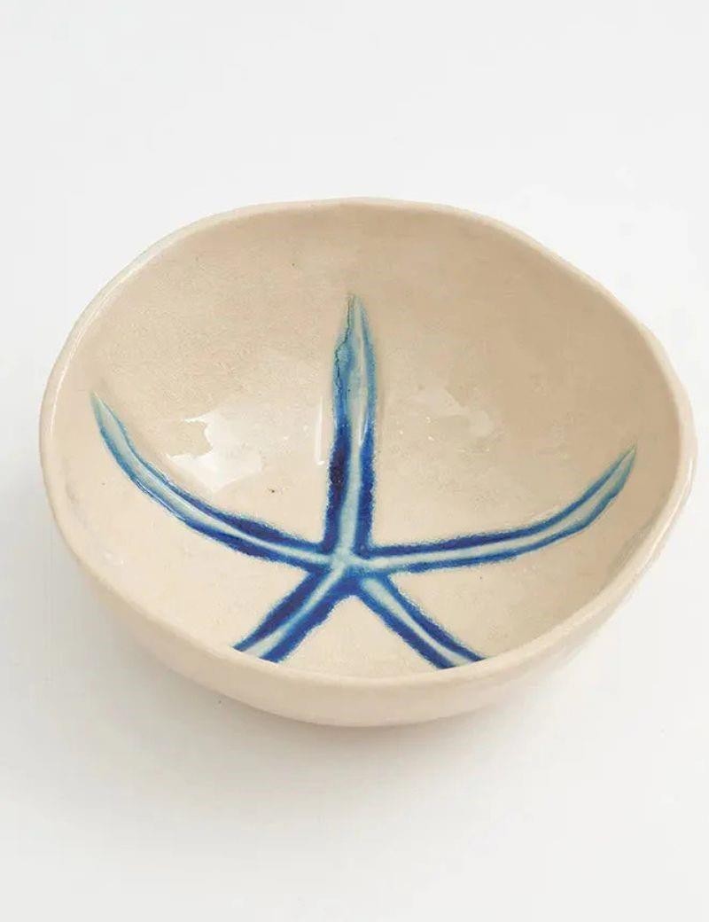 Plato de cerámica estrella de mar azul klein | Sottovento