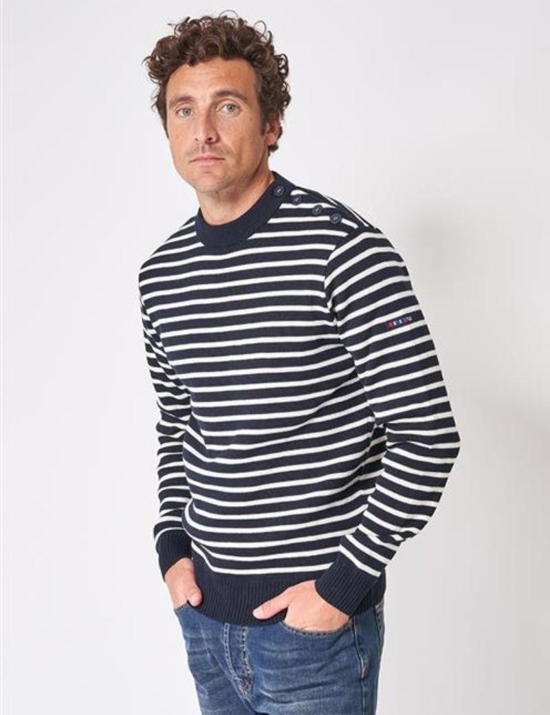 Pull marin bleu marine en laine | Sottovento