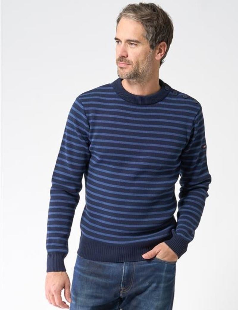 Pull marinero de lana azul vaquero | Sottovento