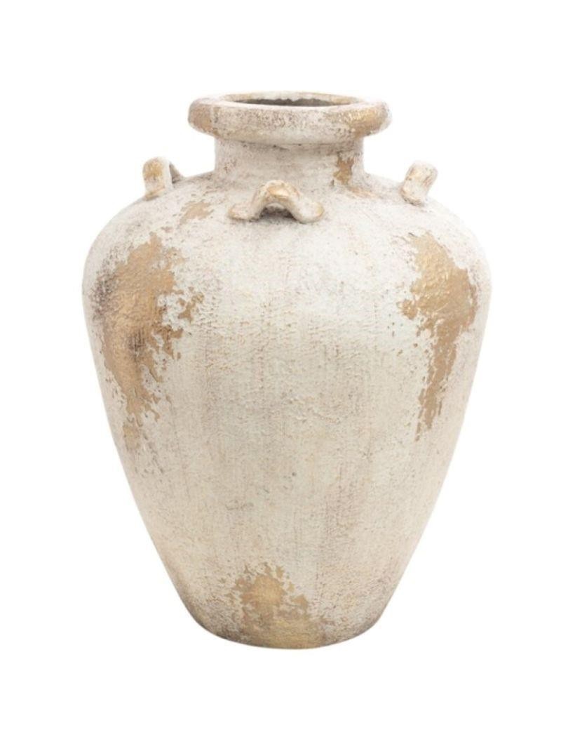 Vaso in magnesio con finitura bianca invecchiata | Sottovento
