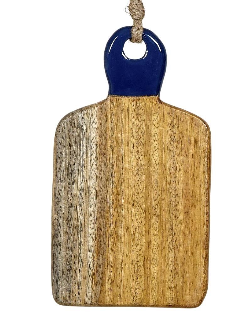 Table rectangulaire en bois et émaillée lisse bleue | Sottovento