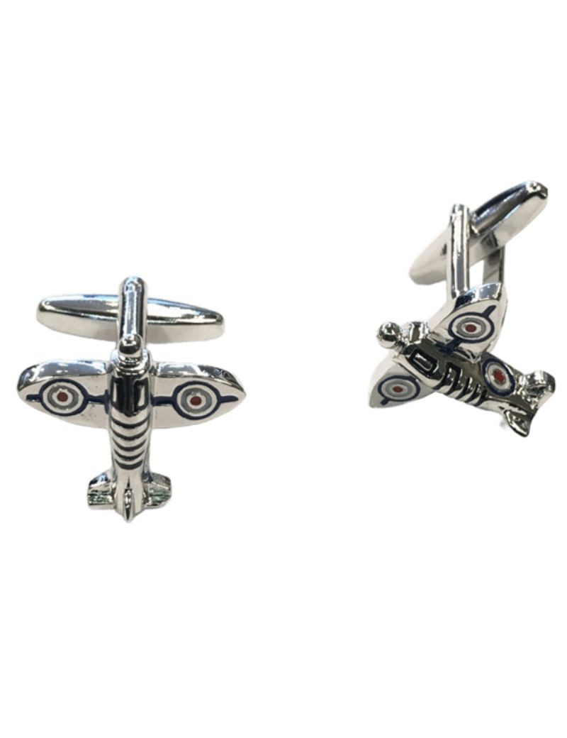 Jumeaux acier avion chasseur rétro argenté | Sottovento