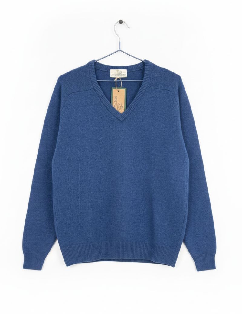 Jersey pico lana lambswool blue jeans | Sottovento