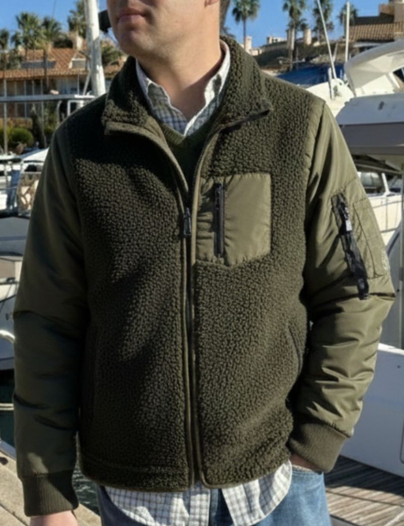 Bomber en nylon vert mouton | Sottovento