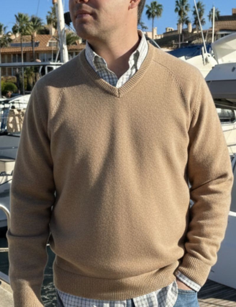 Jersey pico lana lambswool beige | Sottovento