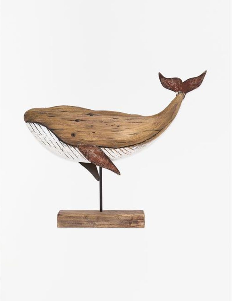 Ballena de madera con base naturel | Sottovento