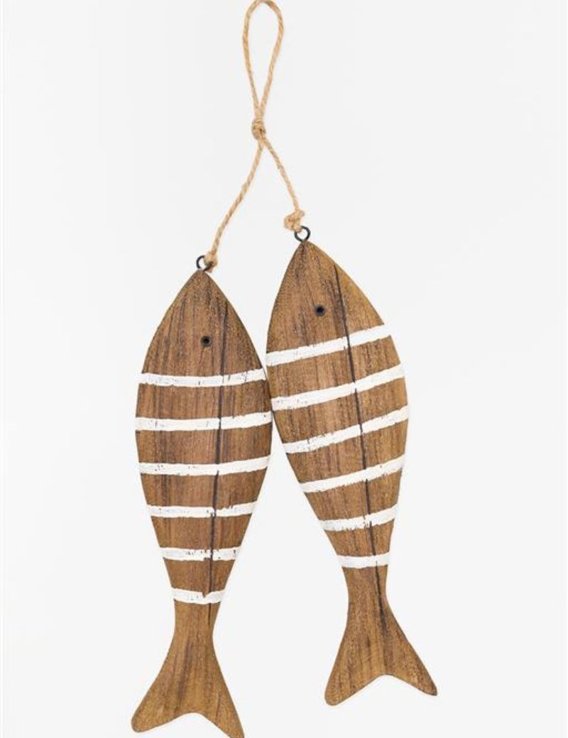 Ristra de 2 pecesde madera naturale | Sottovento