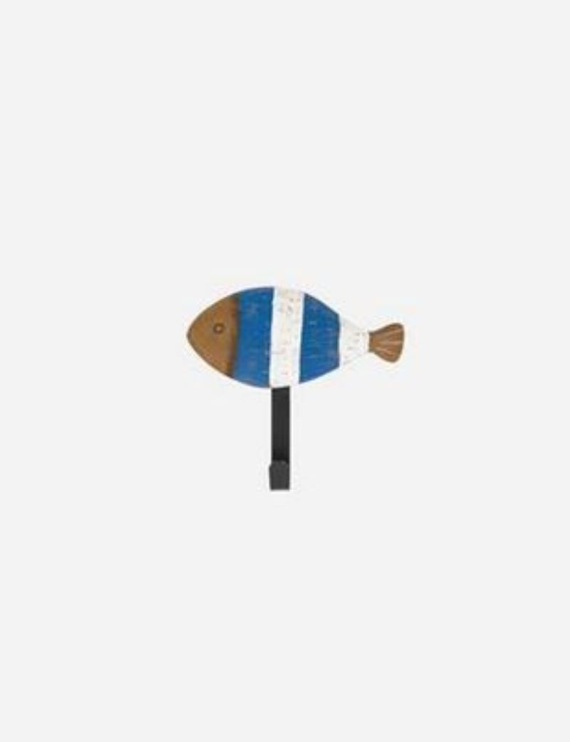 Perchero pez a rayas de madera blu klein | Sottovento