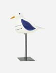PÁJARO DE GRES CON BASE AZUL