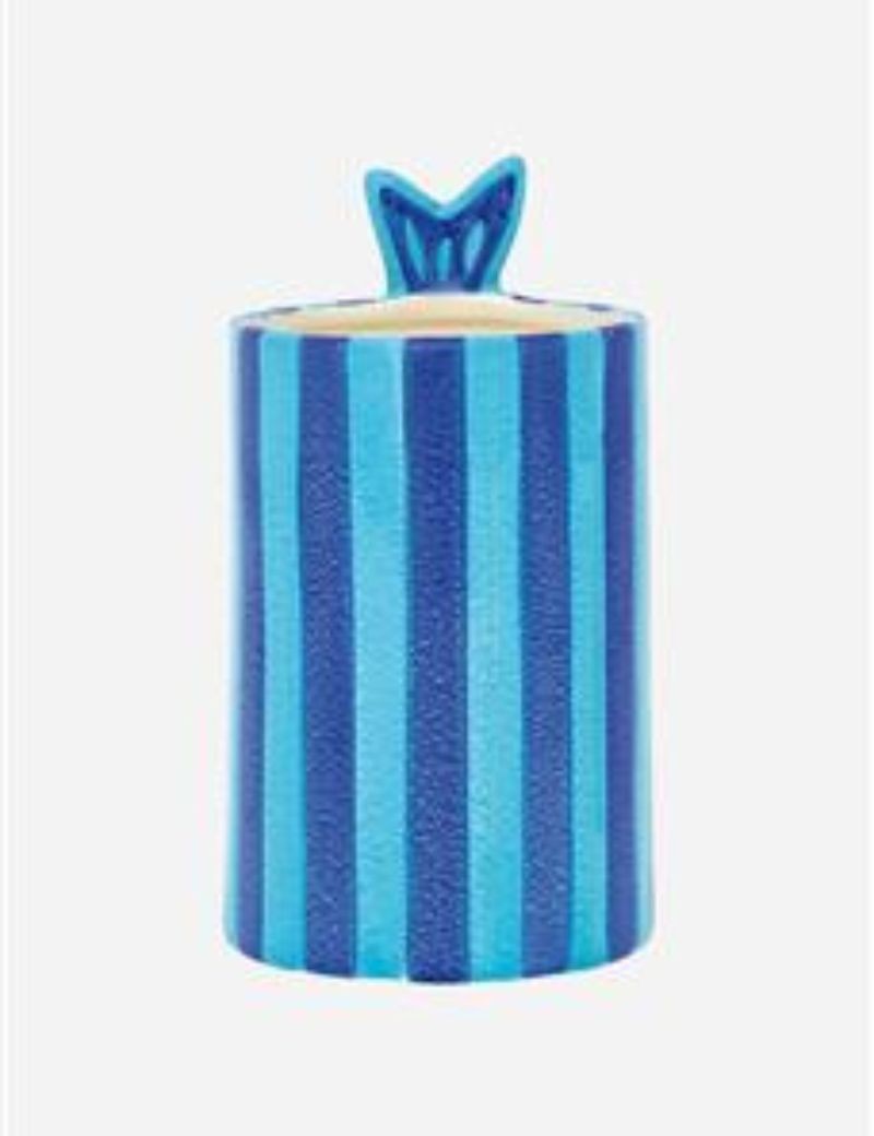 Vaso cepillo de dientes a rayas blau | Sottovento