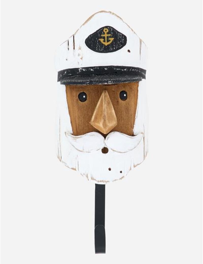 Colgador capitan de madera bianco | Sottovento